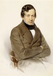 Portrait of Anton Diabelli, seated half length, 1842 (watercolour heightened with white Portrait of Anton Diabelli, seated half length, 1842 (watercolour heightened with white
