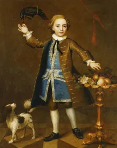 Portrait of a Boy, Full-Length, in a Brown Coat, Blue Waistcoat with Silver Braid Portrait of a Boy, Full-Length, in a Brown Coat, Blue Waistcoat with Silver Braid
