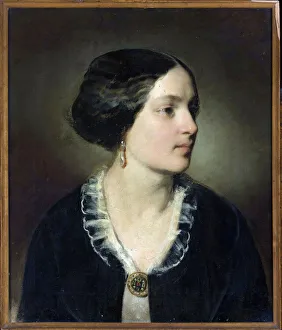 Portrait of Countess Katarzyna Potocka (1825-1907), nee Branicka - Friedrich Ritter von Portrait of Countess Katarzyna Potocka (1825-1907), nee Branicka - Friedrich Ritter von