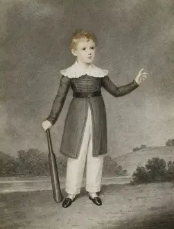 Portrait of Edward Currie Holding a Cricket Bat, 1830 (pencil and watercolour) Portrait of Edward Currie Holding a Cricket Bat, 1830 (pencil and watercolour)