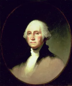 Portrait of George Washington (oil on canvas) (see 92901 for pair) Portrait of George Washington (oil on canvas) (see 92901 for pair)