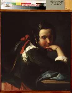 Portrait of an italian actress (oil on canvas) Portrait of an italian actress (oil on canvas)