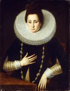 Portrait of a Lady, seated half-length, wearing a Black Costume with White Ruff Portrait of a Lady, seated half-length, wearing a Black Costume with White Ruff