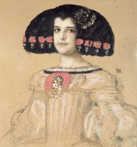 Portrait of Mary, the Artist's Daughter, c.1908 (pencil, wash & pastel on board) Portrait of Mary, the Artist's Daughter, c.1908 (pencil, wash & pastel on board)