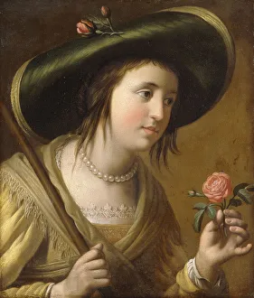 Portrait of Princess Elizabeth II van de Palts as a Shepherdess, bust length Portrait of Princess Elizabeth II van de Palts as a Shepherdess, bust length