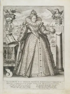 Portrait of Queen Elizabeth (1533-1603) 1596 (engraving) Portrait of Queen Elizabeth (1533-1603) 1596 (engraving)