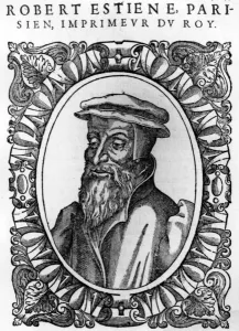 Portrait of Robert Estienne, (engraving) Portrait of Robert Estienne, (engraving)