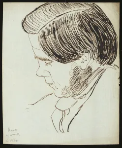 Portrait of William Holman Hunt, 1854 (pen and brown ink, on paper) Portrait of William Holman Hunt, 1854 (pen and brown ink, on paper)