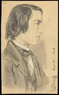 Portrait of William Michael Rossetti, 1846 (pencil on buff paper) Portrait of William Michael Rossetti, 1846 (pencil on buff paper)