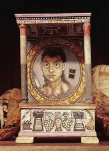 Portrait of a young girl with offerings (tempera on panel) Portrait of a young girl with offerings (tempera on panel)