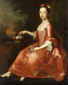 Portrait of a Young Lady, seated full-length, wearing a Red Dress (oil on canvas) Portrait of a Young Lady, seated full-length, wearing a Red Dress (oil on canvas)