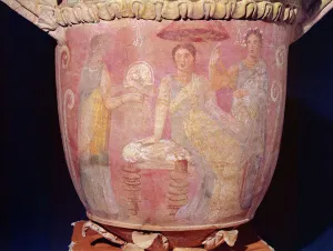 Pot with a scene of women bathing (terracotta) (see also 349753) Pot with a scene of women bathing (terracotta) (see also 349753)