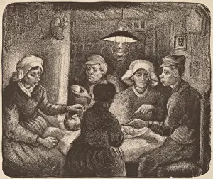 Potato Eaters, 1885 (lithograph in dark brown) Potato Eaters, 1885 (lithograph in dark brown)