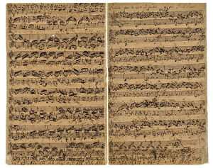 Allegro Collection: Prelude, Fugue and Allegro in E flat BWV 998, c. 1735-40 (pen & ink on paper)