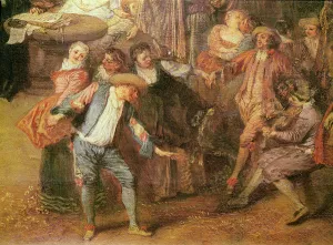 The Prenuptial Agreement and the Rustic Ball (detail of the dancers to the right), c The Prenuptial Agreement and the Rustic Ball (detail of the dancers to the right), c