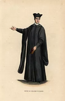 Abbot Tiron Collection: Priest of the Congregation of the Oratory, France, Pretre de l Oratoire en France Handcoloured