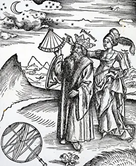 Image of Ptolemaeus and Astronomia, 1512 (engraving) by Anonymous