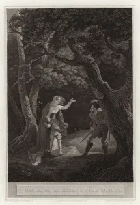 Q Margaret attacked by the Robber (engraving) Q Margaret attacked by the Robber (engraving)