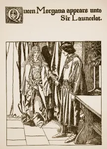 Queen Morgana appears unto Sir Launcelot, illustration from ' Queen Morgana appears unto Sir Launcelot, illustration from '
