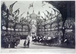 Queen Victoria's first visit to Brighton, engraved by George Bryant Campion, 1837 Queen Victoria's first visit to Brighton, engraved by George Bryant Campion, 1837