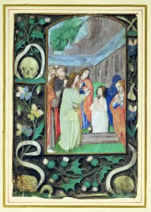 The Raising of Lazarus, from a book of Hours (vellum) The Raising of Lazarus, from a book of Hours (vellum)