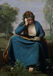 The Reader Crowned with Flowers, or Virgil's Muse, 1845 (oil on canvas) The Reader Crowned with Flowers, or Virgil's Muse, 1845 (oil on canvas)