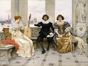 Andreotti Collection: The Recital, (oil on canvas)
