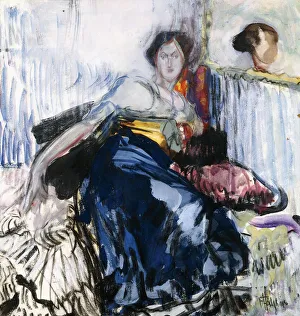 Reclining Woman, (watercolour, gouache and charcoal) Reclining Woman, (watercolour, gouache and charcoal)