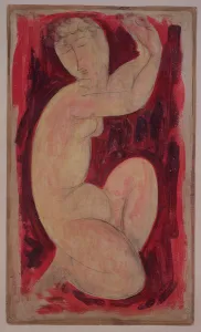 Red Caryatid, 1913 (oil, tempera and crayon on board) Red Caryatid, 1913 (oil, tempera and crayon on board)