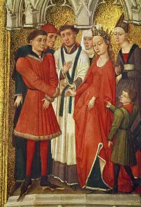 Redemption Triptych: Sacrament of Marriage, from the series of small images portraying Redemption Triptych: Sacrament of Marriage, from the series of small images portraying