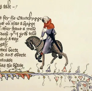 The Reeve, detail from The Canterbury Tales, by Geoffrey Chaucer (c The Reeve, detail from The Canterbury Tales, by Geoffrey Chaucer (c
