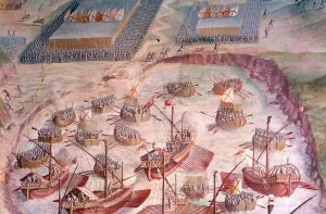 Regatta of Spanish galleons during an expedition to the Acores in 1582 under Philip II Regatta of Spanish galleons during an expedition to the Acores in 1582 under Philip II