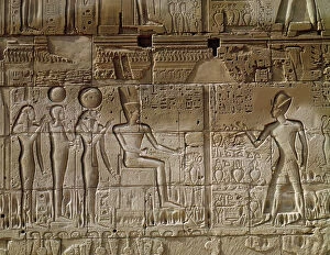 Amon Collection: Relief depicting Seti I (c. 1294-1279 BC) making an offering to Amun
