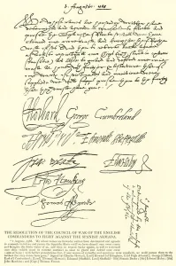 The Resolution of the Council of War of the English Commanders to Fight against The Resolution of the Council of War of the English Commanders to Fight against