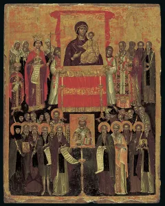 The Restoration of the Icons (egg tempera on panel) The Restoration of the Icons (egg tempera on panel)