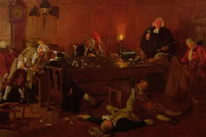 The Reverend Geoffrey Shovel, Chaplain of the Fleet, with his drinking companions The Reverend Geoffrey Shovel, Chaplain of the Fleet, with his drinking companions