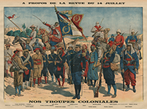 Review of the 14th July, Our Colonial Troops, illustration from Le Petit Journal' Review of the 14th July, Our Colonial Troops, illustration from Le Petit Journal'