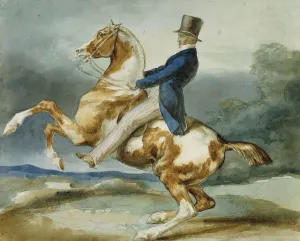 A Rider and His Rearing Horse; Un Cavalier Cabrant Son Cheval A Rider and His Rearing Horse; Un Cavalier Cabrant Son Cheval