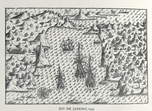 Rio de Janeiro in 1599, from Olivier de Noorts Description of Rio de Janeiro in 1599, from Olivier de Noorts Description of