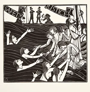 Safety First, from The Labour of Women, 1924 (wood engraving) Safety First, from The Labour of Women, 1924 (wood engraving)
