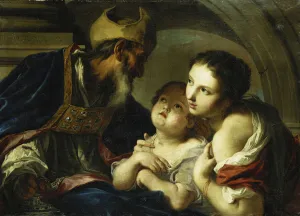 Saint Nicholas of Bari with Two Children, (oil on canvas) Saint Nicholas of Bari with Two Children, (oil on canvas)