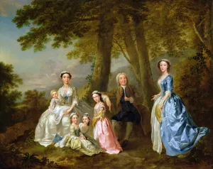 Samuel Richardson seated with his second family (oil on canvas) Samuel Richardson seated with his second family (oil on canvas)