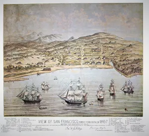 San Francisco, before the discovery of gold, c.1846-47 (colour litho) San Francisco, before the discovery of gold, c.1846-47 (colour litho)