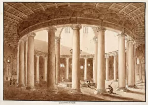 Annular Collection: Santo Stefano Rotondo, 1833 (etching with brown wash)