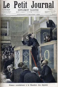 The scandalous meeting of the House of Deputies: Jean Jaures attacked by Bernis during a The scandalous meeting of the House of Deputies: Jean Jaures attacked by Bernis during a