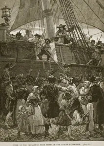 Scene at the Departure from Leith of the Darien Expedition Scene at the Departure from Leith of the Darien Expedition