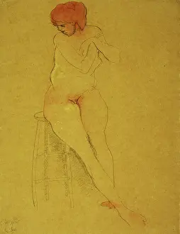 Seated Nude, 1912 (pencil and watercolour on paper) Seated Nude, 1912 (pencil and watercolour on paper)