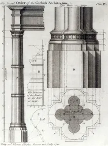 The Second Order of Gothic Architecture, 1741 (litho) (b/w photo) The Second Order of Gothic Architecture, 1741 (litho) (b/w photo)