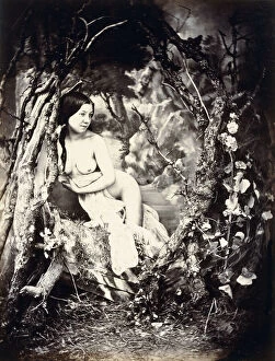 Amidst Collection: A Semi-Nude Woman Amongst Trees, c. 1850s-1860s (albumen print