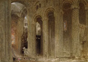 The Sermon (Durham Cathedral), (pencil, pen and black ink and watercolour) The Sermon (Durham Cathedral), (pencil, pen and black ink and watercolour)